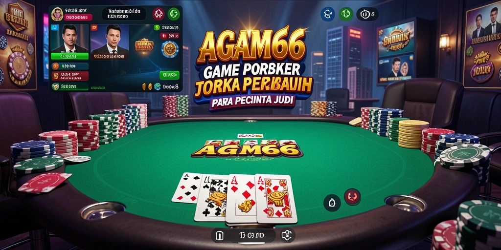 Tampilan menarik dari permainan Poker di AGAM66.