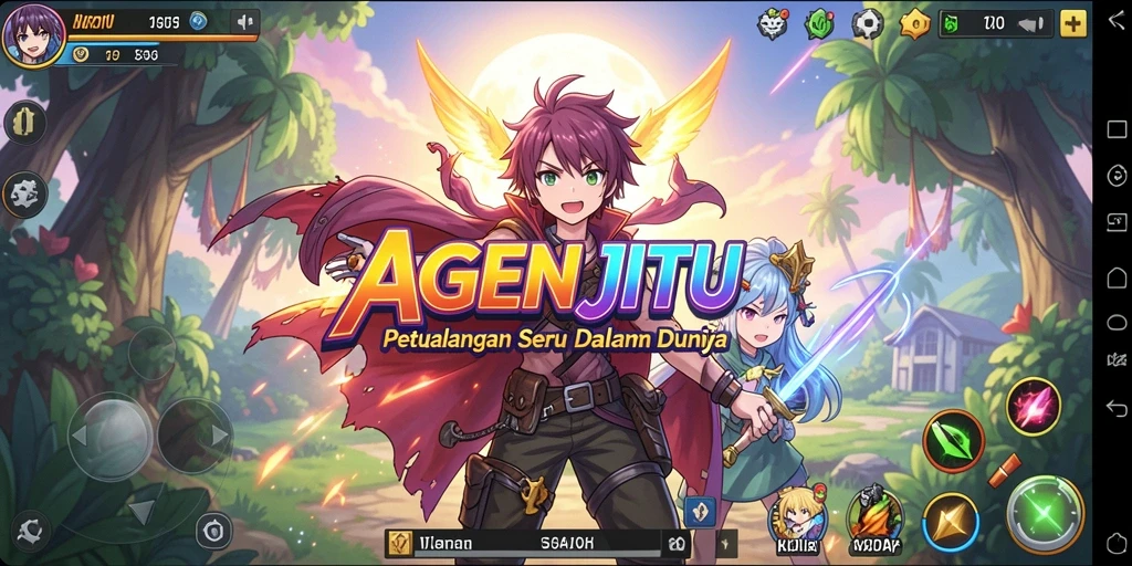 Tampilan gameplay menarik dari AGENJITU dengan karakter Anime.