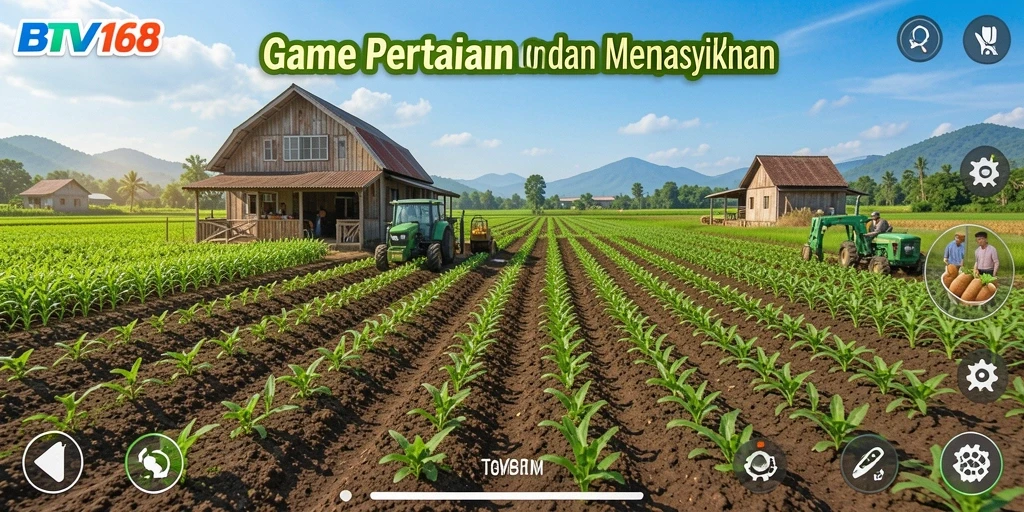 Tampilan screenshot BTV168 yang menampilkan aksi bertani yang seru.
