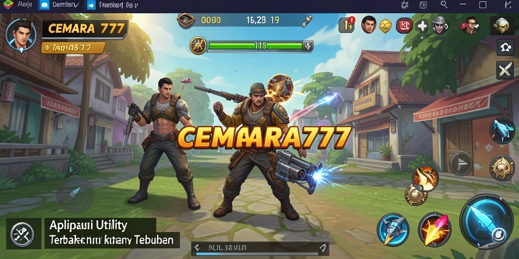 Screenshot utama CEMARA777 menampilkan antarmuka pengguna yang ramah dan fitur-fitur utilitas.