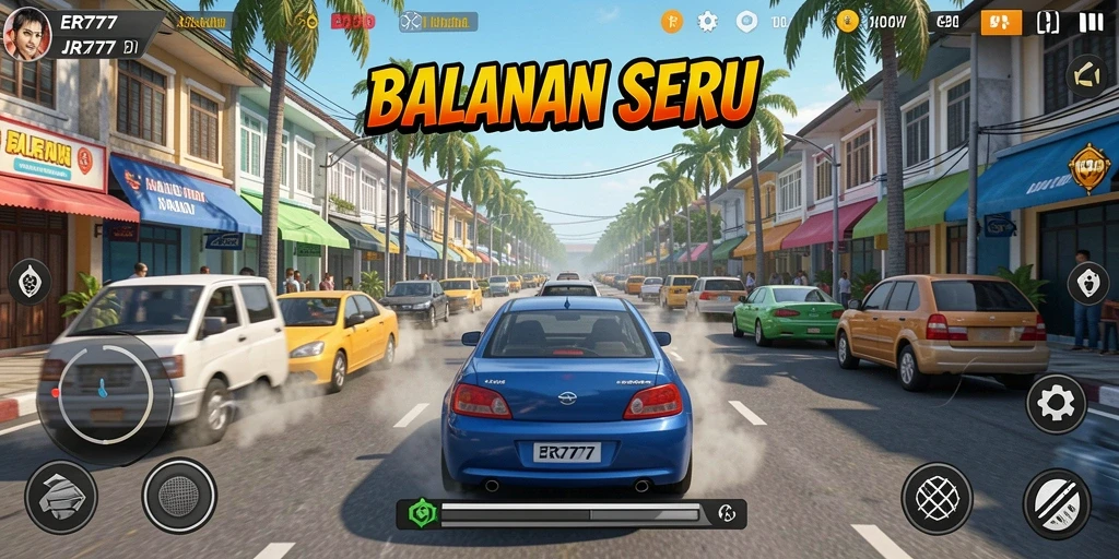 Gameplay seru ER777 dengan aksi balapan yang mendebarkan.