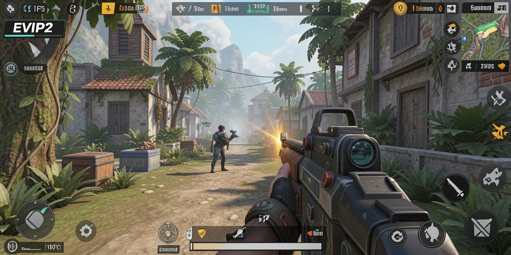 Gameplay seru dalam EVIP2 dengan aksi menegangkan.