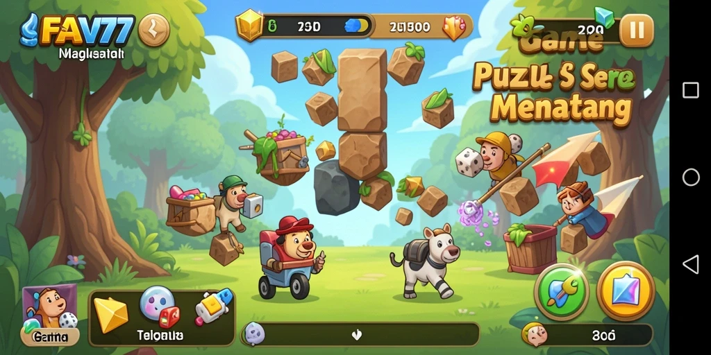 Tampilan gameplay Puzzle FAV77 dengan teka-teki yang menarik.