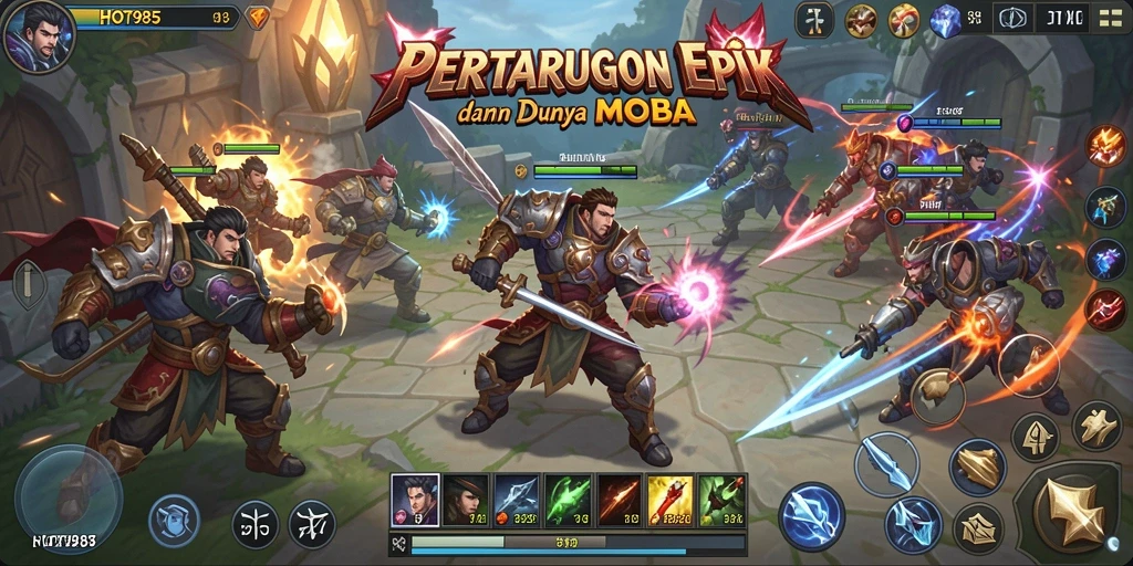 Tampilan gameplay seru dan kompetitif di HOT985.