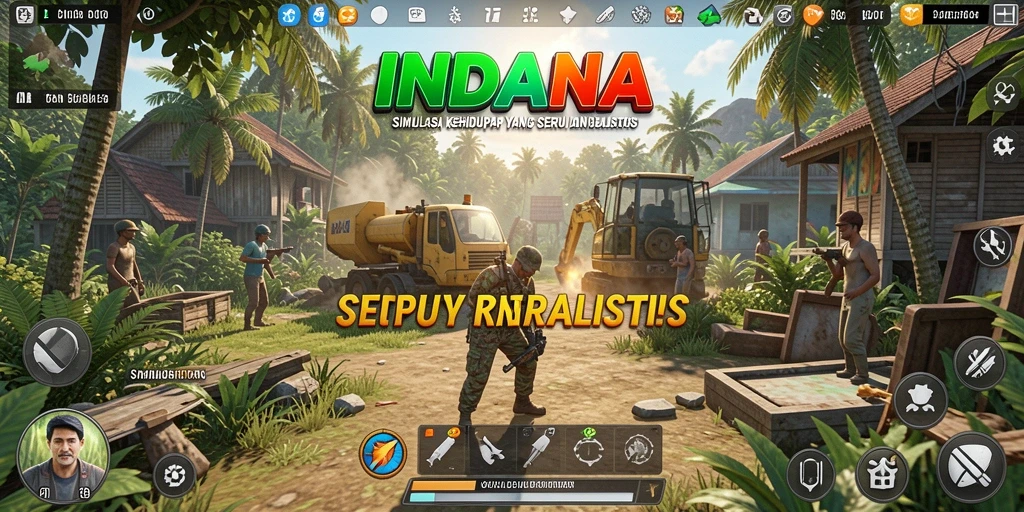 Gameplay seru dalam INDAAA menunjukkan interaksi sosial dan aktivitas karakter.