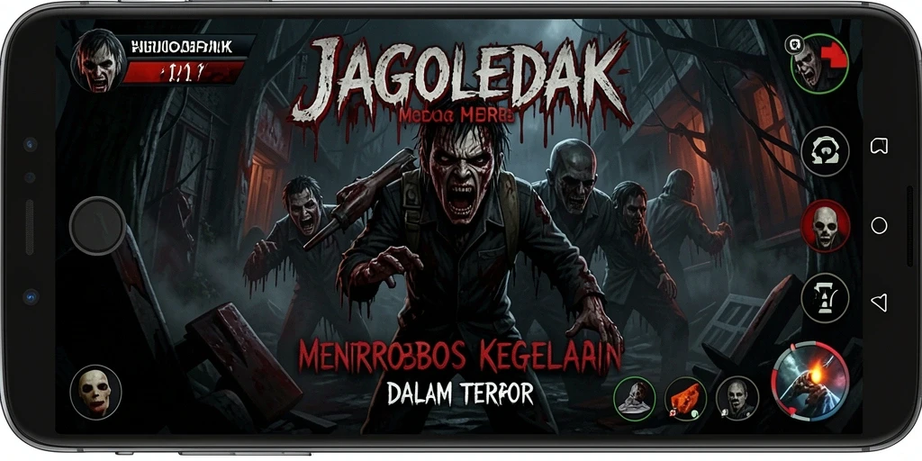 Gameplay JAGOLEDAK yang menegangkan dengan elemen horor yang intens.