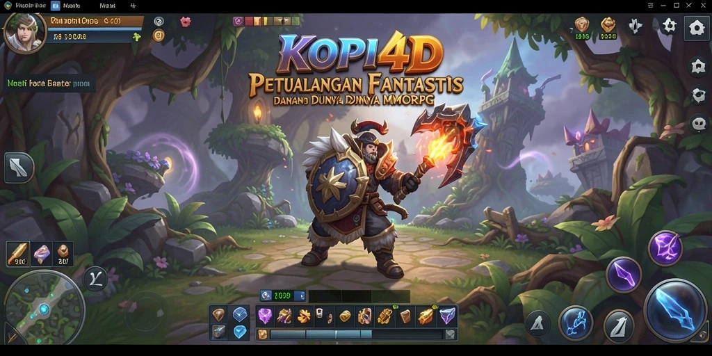Tampilan gameplay menakjubkan dari KOPI4D dalam dunia MMORPG.