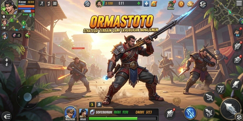 Screenshot ORMASTOTO menampilkan aksi pertarungan yang mendebarkan di dunia SLG.