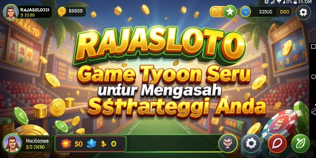 Tampilan gameplay menarik dari RAJASLOTO dengan elemen Tycoon yang mendebarkan.