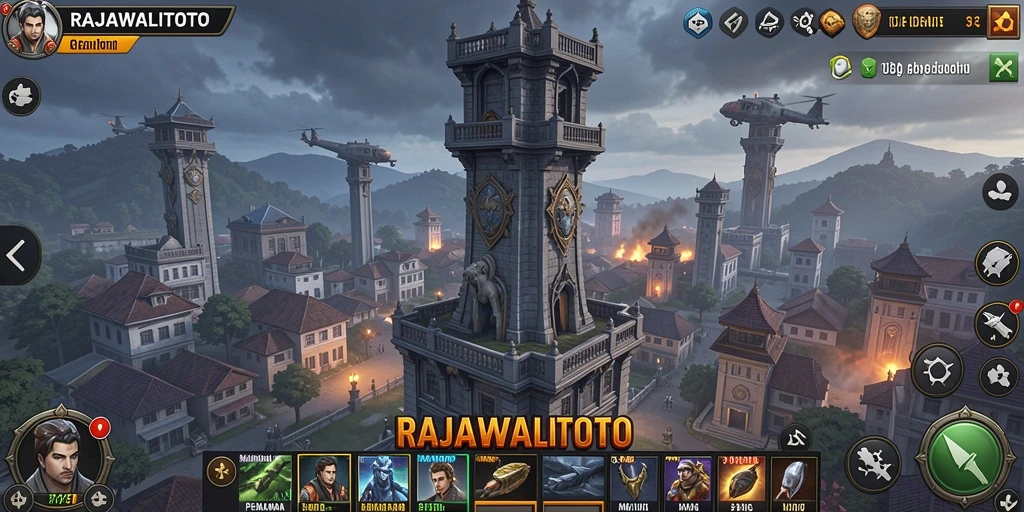 Screenshot gameplay seru RAJAWALITOTO Tower Defense.