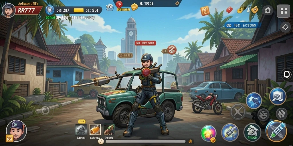 Tampilan antarmuka utama RR777 dengan fitur Utility yang lengkap.
