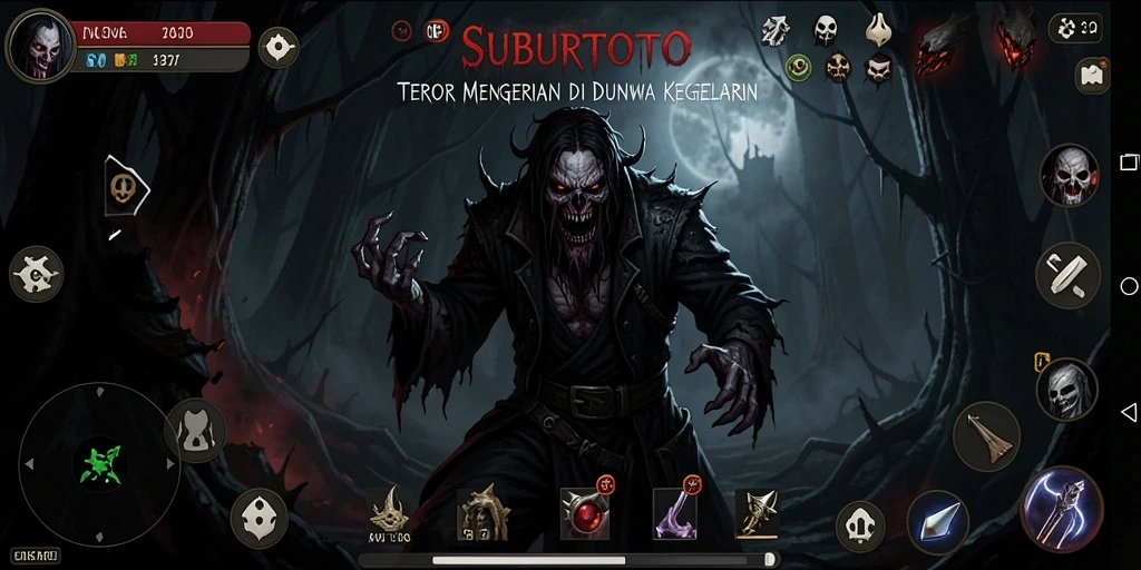 Tangkapan layar SUBURTOTO menampilkan gameplay yang menegangkan dan menyeramkan.