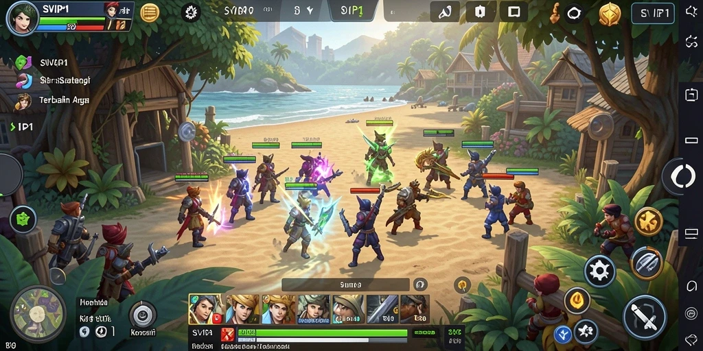 Tangkapan layar gameplay SVIP1 menampilkan pertempuran strategis yang epik.