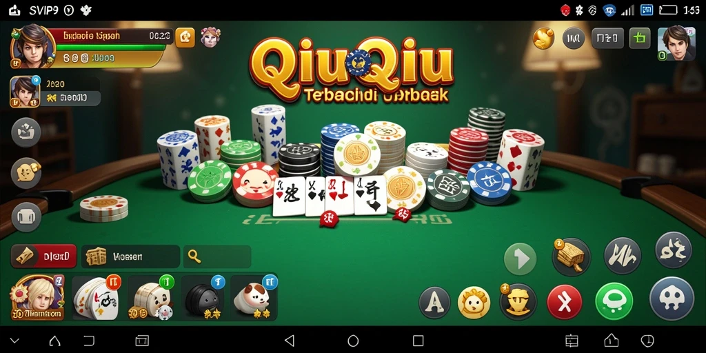 Tampilan menarik dari gameplay QiuQiu di SVIP9.
