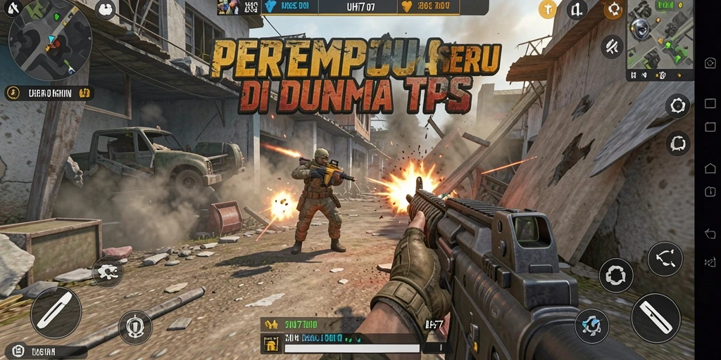 Tangkapan layar UH77 menampilkan aksi pertempuran yang mendebarkan di arena TPS.